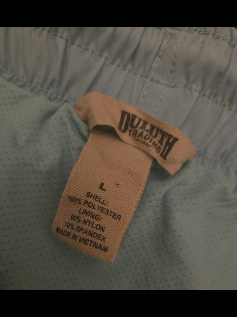 Duluth Trading Co Two-Tone Blue Swim Trunks. Size L - Picture 2 of 6